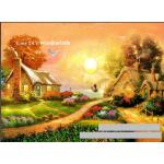 อุปกรณ์ diy ครอสติสคริสตัลรูปชนบทแสนสุข (เพชรเม็ดเหลี่ยมติดเต็มแผ่น)