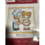 ชุดปักครอสติช ลายการ์ตูนคู่รัก ขนาด 32*32 ซม.ผ้าครอสติช 11 CT พิมพ์ลายบนผืนผ้า ไหมคอตตอน ผ้า+ผังลาย+เข็ม