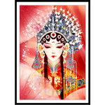 ชุดปักครอสติช ลายสาวงามจีน (งานปักเต็มลาย ไม่มีเดินเส้น) ขนาด 59*79 ซม.ผ้าครอสติช 11CTพิมพ์ลายปักบนผ้า ไหมคอตตอน 25 สี ผังลาย เข็ม