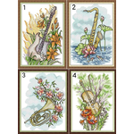 Music instruments (ชุด)(ไม่พิมพ์/พิมพ์ลาย)