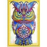 อุปกรณ์ภาพติดคริสตัลแบบใหม่ 5D รูปนกฮูกสัญลักษณ์ของความโชคดี