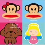 รูปการ์ตูนน่ารัก ครอสติสคริสตัลเม็ดกลมใส ติดเต็มภาพ (ไม่มีกรอบ)