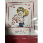 ชุดปักครอสติช ลายการ์ตูนคู่รัก ขนาด 34*34 ซม.ผ้าครอสติช 11 CT พิมพ์ลายบนผืนผ้า ไหมคอตตอน ผ้า+ผังลาย+เข็ม