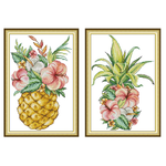 Pineapple flowers (คู่)(ไม่พิมพ์/พิมพ์ลาย)