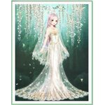 ชุดปักครอสติช ลายเจ้าสาว ( งานปักเต็มลาย ) ขนาด 51*62 ซม.ผ้าครอสติช 11CTพิมพ์ลายปักเต็มลายผ้า ไหมคอตตอน 33 สี ผังลาย เข็ม