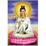 เจ้าแม่กวนอิมประทับดอกบัว (รัศมีเต็ม)