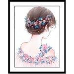 ชุดภาพติดคริสตัลกลม ลายเจ้าสาว (งานติดเต็มภาพ) ขนาด 35*46 ซม.คริสตัลกลม 26 สี อุปกรณ์ครบชุด