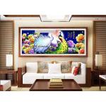 ครอสติสคริสตัลรูปนกยูงคู่ในคืนพระจันทร์เต็มดวง (เม็ดกลมติดเต็ม)