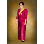 สมเด็จพระนางเจ้าสิริกิติ์ฉลองพระองค์สีแดง (ขนาด 40x60 ซม)