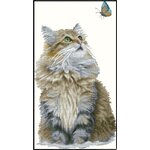 Cat and butterfly (พิมพ์ลาย)