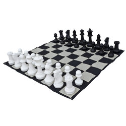 12" Giant Chess Set with Nylon Board ชุดหมากรุกยักษ์12นิ้ว+กระดานผ้าไนลอน