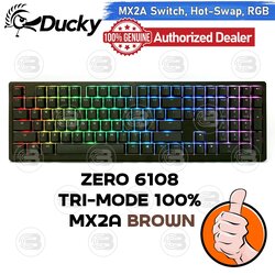 [CoolBlasterThai] Ducky ZERO 6108 Tri-Mode Connectivity BROWN MX2A Switch 100% TH/EN