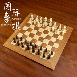 ชุดหมากรุกสากลไม้ Sapele+Maple Wooden Chess Set (SEIPTING)