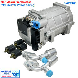 คอมเพรสเซอร์ ไฟฟ้า 24V อินเวอร์เตอร์ COM0184 มีช่องต่อ คุมความเร็วพัดลม ได้ Electical Compressor inverter 24v ปรับควมเร็วรอบ คอมได้ คอมไฟฟ้า คอมแอร์ไฟฟ้า