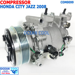 คอมเพลสเซอร์ ฮอนด้า ซิตี้ แจ๊ส 2008 - 2012 COM0099 Compressor For HONDA CITY JAZZ GE 2008 - 2012 1.5 2009 2010 2011 คอมแอร์ คอม คอมเพสเซอร์ อะไหล่แอร์ ซิตี๊ เเจ๊ส