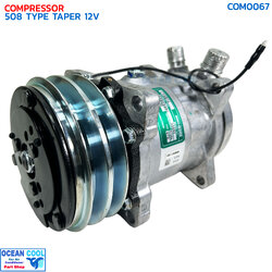 คอมเพรสเซอร์ 508 12V เทเปอร์ COM0067 Compressor 508 12V Taper สิงคโปร์ คอมแอร์รถยนต์ คอมแอร์ คอมเพลสเซอร์ คอม อะไหล่ แอร์ รถยนต์