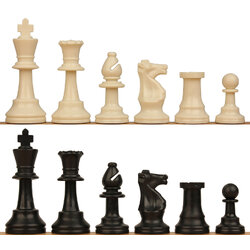 3 3/4'' Standard Club Triple Weighted Plastic Chess Pieces ตัวหมากรุกสากลมาตรฐาน