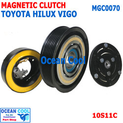 คลัชคอมแอร์ โตโยต้า ไฮลัก วีโก้ ดีเซล 10S11C 2004 - 2016 MGC0070 Compressor Clutch For Toyota Hilux VIGO หน้าคลัชคอมแอร์ มู่เล่คลัช ชุดคลัช 2005 2006 2007 2008 2009 2010 2011 2012 2013 2014 2015