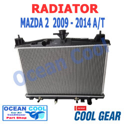 หม้อน้ำ มาสด้า2 2009 - 2014 เกียร์ ออโต้ RD0013 COOL GEAR รหัส 422176-0850 Radiator MAZDA 2 MAZDA2 2010 2011 2012 2013 OCEAN COOL อะไหล่ รถยนต์ มาสด้า 2 พ.ศ. 2552 - 2557 mazda2 auto AT DENSO 41512