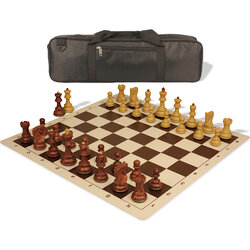 ชุดหมากรุกสากล German Knight Series Chess Set - Zagreb Wood Grain