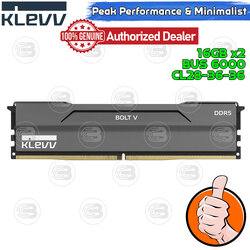 [CoolBlasterThai] KLEVV BOLT V Charcoal Grey 32GB (16GBx2) DDR5-6000 CL28-36-36 (LT-Warranty)