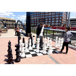 36" Giant Chess Set with Plastic Rubberized Vinyl Board ชุดหมากรุกยักษ์36นิ้ว+กระดานพลาสติกยาง