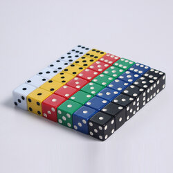 ลูกเต๋าเมลามีนอย่างดี Melamine Dice 16mm (มุมเหลี่ยม)