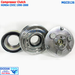 คลัชคอมแอร์ ฮอนด้า ซีวิค 1990 - 2000 ซิตี้'96 , ซีอาร์วี'96 MGC0126 AC Compressor Clutch for Honda Civic 1992-2000 EG, EK ร่องซี่ 4PK หน้าคลัช คอมแอร์ ชุดคลัช มู่เล่คลัช