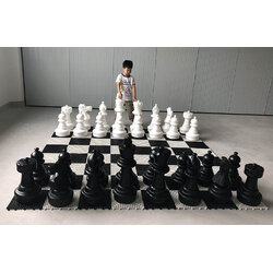 25" Giant Chess Set with Plastic Rubberized Vinyl Board ชุดหมากรุกยักษ์25นิ้ว+กระดานพลาสติกยาง