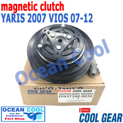 คลัชคอมแอร์ โตโยต้า ยาริส 2007 วีออส 2007 - 2012 MGC0016 COOL GEAR รหัส DI437390-0030 Magnetic Clutch TOYOTA Vios Yaris หน้า คลัช คอม มู่เล่ 2008 2009 2010 2011