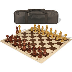ชุดหมากรุกสากล German Knight Series Chess Set - Polish Wood Grain