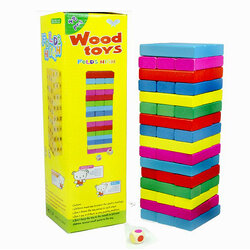 เกมตึกถล่มไม้สี Folds High (เกรดB)