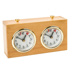 นาฬิกาจับเวลาหมากรุกแบบอนาล็อก(ไม้) Wooden Mechanical Analog Chess Clock