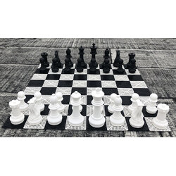 16" Giant Chess Set with Plastic Rubberized Vinyl Board ชุดหมากรุกยักษ์16นิ้ว+กระดานพลาสติกยาง