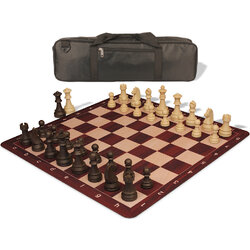 ชุดหมากรุกสากล German Knight Series Chess Set - Euro Wood Grain