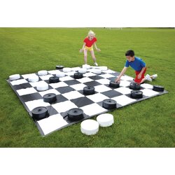 10" Giant Checkers Set with Nylon Board ชุดหมากฮอสยักษ์10นิ้ว+กระดานผ้าไนลอน
