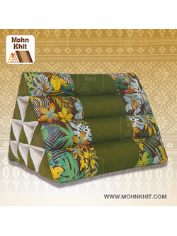 หมอนสามเหลี่ยม10ช่อง 50x28x30Cm.Decorate design Triangle kapok Traditional Floor Cushions 10 holes.