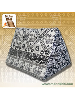 หมอนสามเหลี่ยม 10 ช่องลายชนเผ่าพื้นเมือง 50x28x30Cm Tri-angle kapok 100%Traditional Floor Cushions 10 holes.
