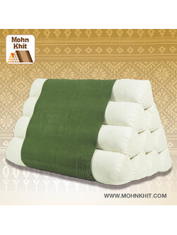 หมอนสามเหลี่ยม10ช่อง 50x28x30Cm.Decorate design Triangle kapok Traditional Floor Cushions 10 holes.