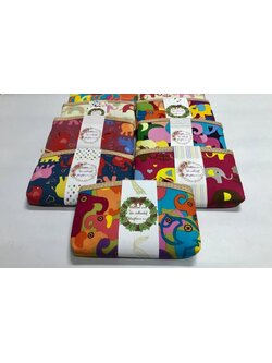 พวงกุญแจ กระเป๋าเหรียญผ้าขิด ของขวัญ ของชำรวย 7x9x cm// Keychain Coin Bag