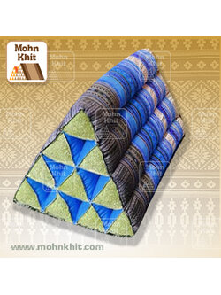 หมอนสามเหลี่ยมผ้าไทยภูเขา 10 ช่อง50x28x30Cm Tri-angle hill tribe pattern Traditional Floor Cushions 10 holes.