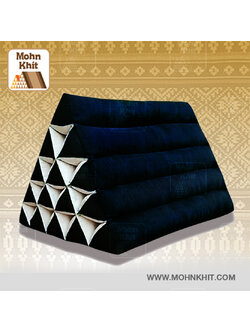 หมอนสามเหลี่ยม15ช่องสีดำ ขนาด55cmx35cmx40cm// Thai Tri-angle Black and white Traditional Floor Cushions kapok .