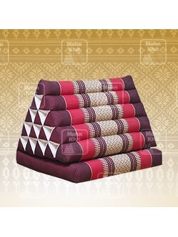 หมอนสามเหลี่ยม 15 ช่องติดเบาะ 1 พับ 55cmx76cmx36 cm Triangle Khit Thai Floor Cushions Traditional handmade 15 holes with 1 part of mattress.