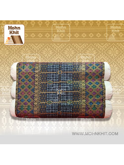 หมอนสามเหลี่ยม 10 ช่องดีไซค์ใส้ 6ลูก 50x76x35Cm Tri-angle kapok 100%Traditional Floor Cushions 10 holes with 1part of mattress.