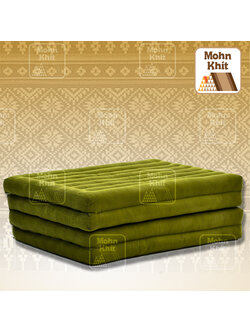 ที่นอนขิด 4 พับใหญ่สีพื้นเขียวใบตองอ่อน 80x180x7Cm , Thai Folding mattresses Our traditional Thai Mattress is hand stuffed with natural kapok.