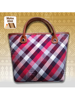 กระเป๋าขาวม้า,กระเป๋าผ้าขิด กระเป๋าถือ กระเป๋าหิ้ว 11x32x32 Cm//Khit Bag, Tote Bag, Tote Bag 11x32x32 Cm