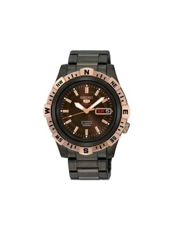 Seiko 5 Sports Automatic นาฬิกาข้อมือผู้ชาย สายสแตนเลส รุ่น SRP148 - สีดำ