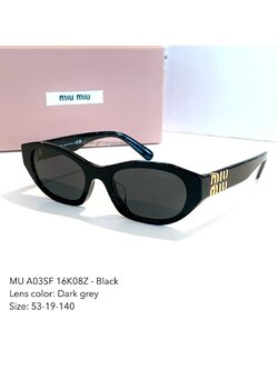 MIU MIU Sunglasses MU A03S 16K08Z - BLACK