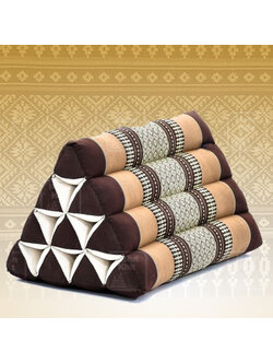 หมอนสามเหลี่ยม 10 ช่อง50x28x30Cm Tri-angle kapok 100%Traditional Floor Cushions 10 holes.