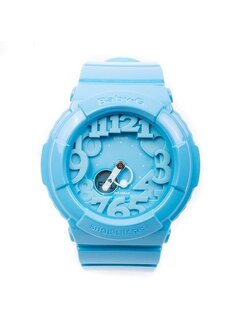 Casio Baby-G สุภาพสตรี Blue Neon Illuminator Digital Watch รุ่น BGA-130-2BDR (Blue)